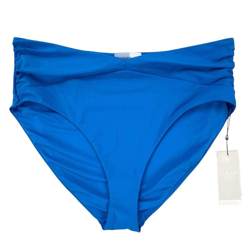 Callia Womens XL High Waist Tummy‎ Control Swimsuit Bottom Royal Blue